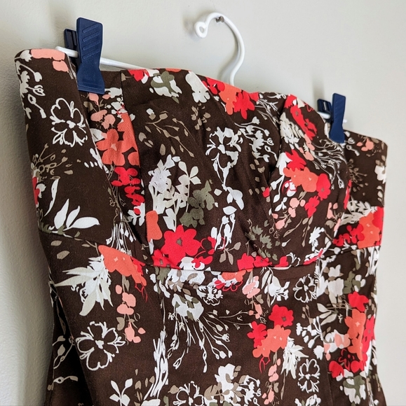 🇨🇦 Sweet Chemise Cotton Floral Strapless Dress Made In Canada - Picture 5 of 9